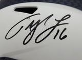 Tyler Lockett Autographed Seahawks White Full Size Speed Helmet (Smudge) 54452