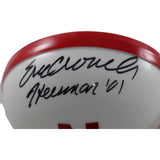 Eric Crouch Signed Nebraska VSR4 Replica Mini Helmet Heisman Beckett 44232