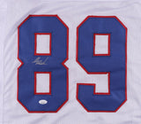 Steve Tasker Signed Buffalo Bills Jersey (JSA COA) 7xPro Bowl WR Kick Returner