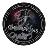 Erik Johnson Signed Colorado Avalanche Logo Puck (Fanatics) 2022 Stanley Cup