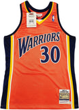 WARRIORS STEPHEN CURRY AUTOGRAPHED M&N 2009-10 ROOKIE JERSEY BECKETT 234958