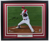 Shohei Ohtani Signed Framed Los Angeles Angels 16x20 Pitching Photo MLB Fanatics