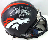 Terrell Davis Autographed Denver Broncos Mini Helmet W/ HOF- Beckett W *Silver