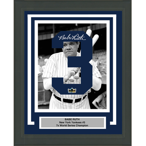 Framed Babe Ruth Facsimile Autographed Jersey Number 20x24 Reprint Auto Photo