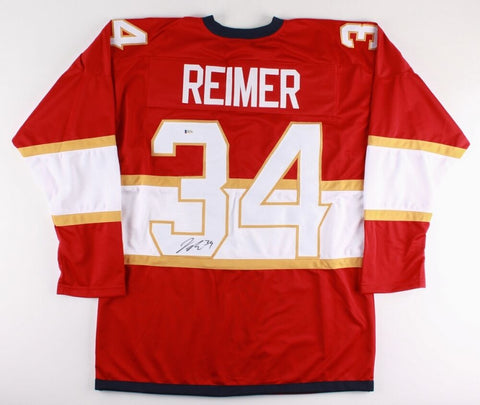 James Reimer Signed Panthers Jersey (Beckett COA) Playing career 2008-present