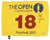 Phil Mickelson Signed Muirfield 2013 Open Championship Pin Flag BAS #AD64767