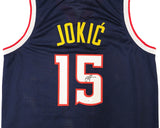 DENVER NUGGETS NIKOLA JOKIC AUTOGRAPHED SIGNED BLUE JERSEY JSA STOCK #221501