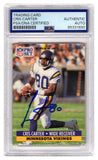 Cris Carter Signed Vikings 1991 Pro Set Football Card #834 - (PSA Encapsulated)