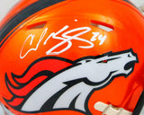 Champ Bailey Autographed Denver Broncos Flash Speed Mini Helmet-Beckett W Holo