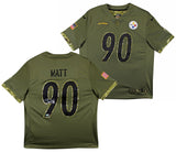 Steelers T.J. Watt Signed 2022 Salute to Service Nike Limited Jersey BAS Witness