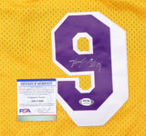 Nick Van Exel Signed Los Angeles Lakers Jersey (PSA COA) 1993 2nd Round Draft Pk