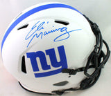 Eli Manning Autographed NY Giants Authentic Lunar F/S Helmet- Fanatics W *Blue