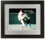 Steve Carlton Signed Phillies 13x15 Custom Framed Photo Display Inscribed HOF 94