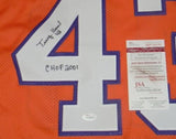 TERRY KINARD SIGNED AUTOGRAPHED CLEMSON TIGERS #43 ORANGE JERSEY JSA