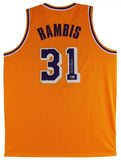 Kurt Rambis Signed Los Angeles Lakes Jersey (Beckett) 4xNBA Champ 82, 85, 87, 88