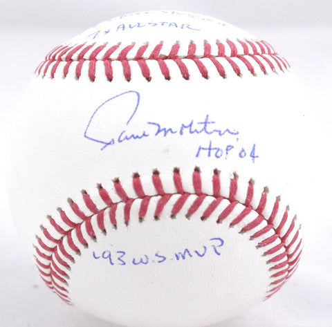 Paul Molitor Signed Rawlings OML Baseball w/4 Inscriptions- Beckett W Holo *Blue