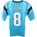 Jace Horn Autographed/Signed Blue Pro Style Jersey Beckett 45994