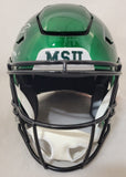 KENNETH WALKER III "GO GREEN" SIGNED MSU SPARTANS SPEEDFLEX HELMET BECKETT QR