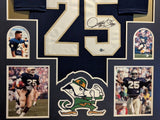 FRAMED NOTRE DAME FIGHTING IRISH RAGHIB ISMAIL AUTOGRAPHED JERSEY BECKETT HOLO