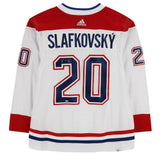 JURAJ SLAFKOVSKY Autographed Canadians Authentic White Adidas Jersey FANATICS