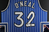 SHAQUILLE O'NEAL (Magic blue SKYLINE) Signed Autographed Framed Jersey JSA