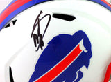 Stefon Diggs Autographed Buffalo Bills Flat White Speed FS Helmet- Beckett W*Blk