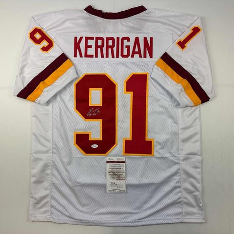 Autographed/Signed Ryan Kerrigan Washington White Football Jersey JSA COA