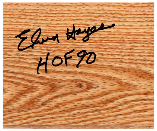 Elvin Hayes (ROCKETS) Signed 5x6 Floor Piece w/HOF'90 - (SCHWARTZ COA)