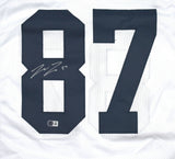 Pat Freiermuth Autographed White College Style Jersey - Beckett W Hologram