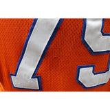 Dave Widell Signed Broncos Game Used Wilson Orange Jersey BAS 45055