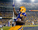 Leonard Fournette Autographed LSU Tigers 16x20 Pointing Up Photo- JSA W Auth