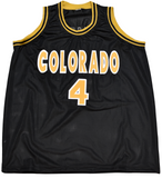 CHAUNCEY BILLUPS SIGNED COLORADO BUFFALOES #4 BLACK BASKETBALL JERSEY BECKETT