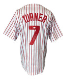 Trea Turner Philadelphia Signed White Pinstripe Baseball Jersey 2 JSA