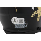 Deion Sanders Signed Colorado Buffaloes Black Chrome Mini Helmet BAS 45415