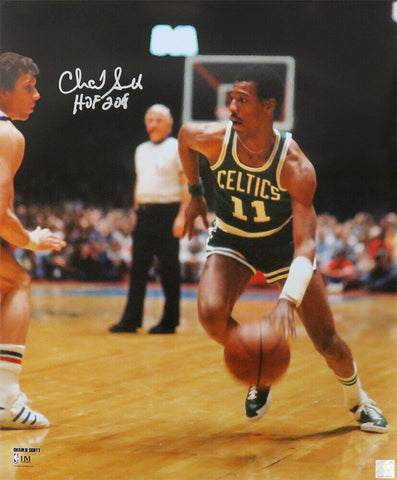 Charlie Scott Signed Celtics Green Jersey Dribble 16x20 Photo w/HOF 2018 -SS COA