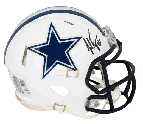 JAKE FERGUSON SIGNED DALLAS COWBOYS FLAT WHITE SPEED MINI HELMET BECKETT