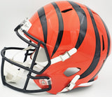 JA'MARR CHASE AUTOGRAPHED BENGALS ORANGE FULL SIZE HELMET BECKETT WITNESS 228826