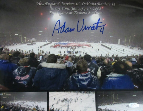 Adam Vinatieri Signed/Autographed 11x14 Photo Patriots PSA/DNA 192352