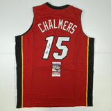 Autographed/Signed MARIO CHALMERS Miami Red Basketball Jersey JSA COA Auto