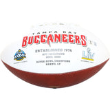 Warren Sapp Signed Tampa Bay Buccaneers Logo Football Beckett 44563