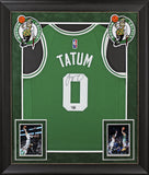 Celtics Jayson Tatum Authentic Signed Green Nike Swingman Framed Jersey Fanatics