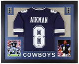 Troy Aikman Signed Cowboys 35x43 Framed Jersey (Beckett) 3xSuper Bowl Champion