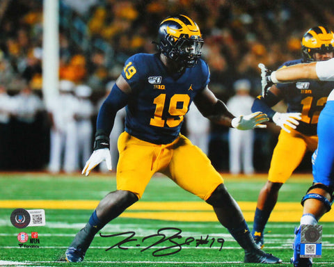 Kwity Paye Autographed Michigan 8x10 FP Stance Photo-Beckett W Hologram *Black