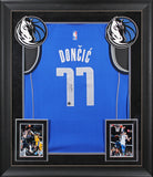 Mavericks Luka Doncic Authentic Signed Blue Nike Framed Jersey BAS #AD64238