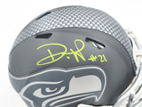 DEVON WITHERSPOON AUTOGRAPHED SEAHAWKS SLATE GRAY MINI HELMET MCS HOLO 229506