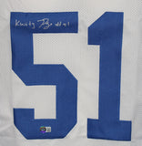 Kwity Paye Autographed/Signed Pro Style White XL Jersey Beckett 39001