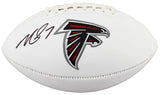 Falcons Michael Vick Authentic Signed White Panel Logo Football w/ Case JSA Wit