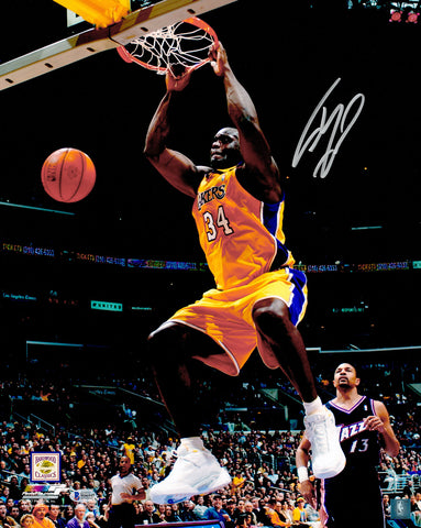 SHAQUILLE O'NEAL AUTOGRAPHED SIGNED 16X20 PHOTO LAKERS BECKETT WITNESS 232716