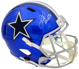 HERSCHEL WALKER AUTOGRAPHED COWBOYS FLASH BLUE FULL SIZE HELMET BECKETT 202157