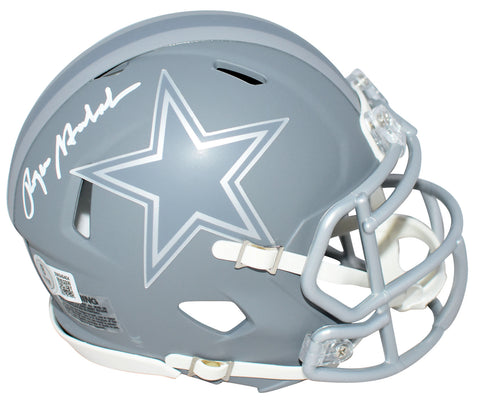 ROGER STAUBACH SIGNED DALLAS COWBOYS SLATE SPEED MINI HELMET BECKETT